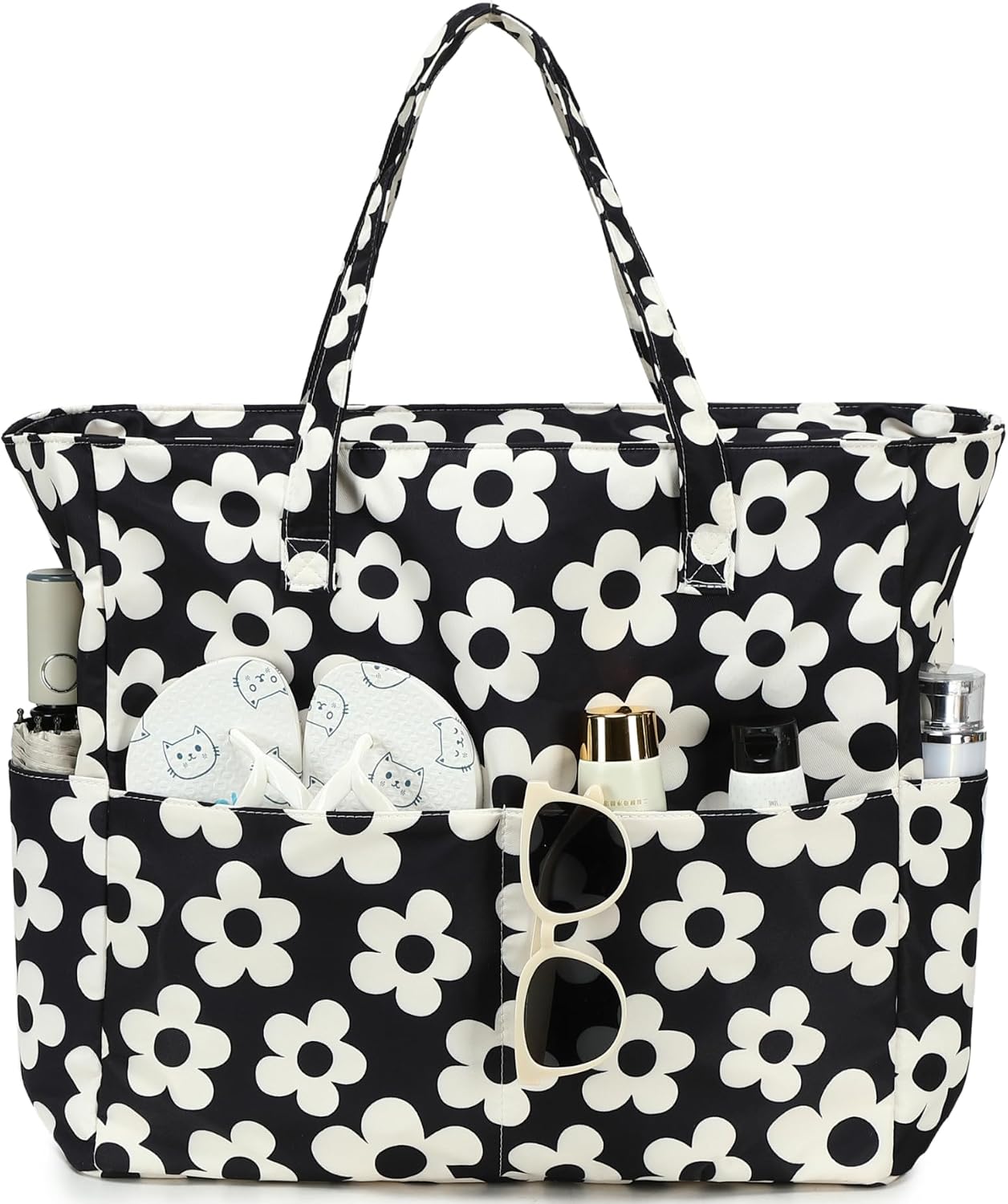 Waterproof Beach Tote Bag with Wet Compartment | Extra Large Beach Bag for Women 22
