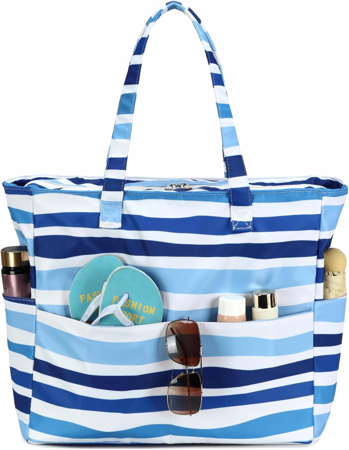 Waterproof Beach Tote Bag with Wet Compartment | Extra Large Beach Bag for Women 28
