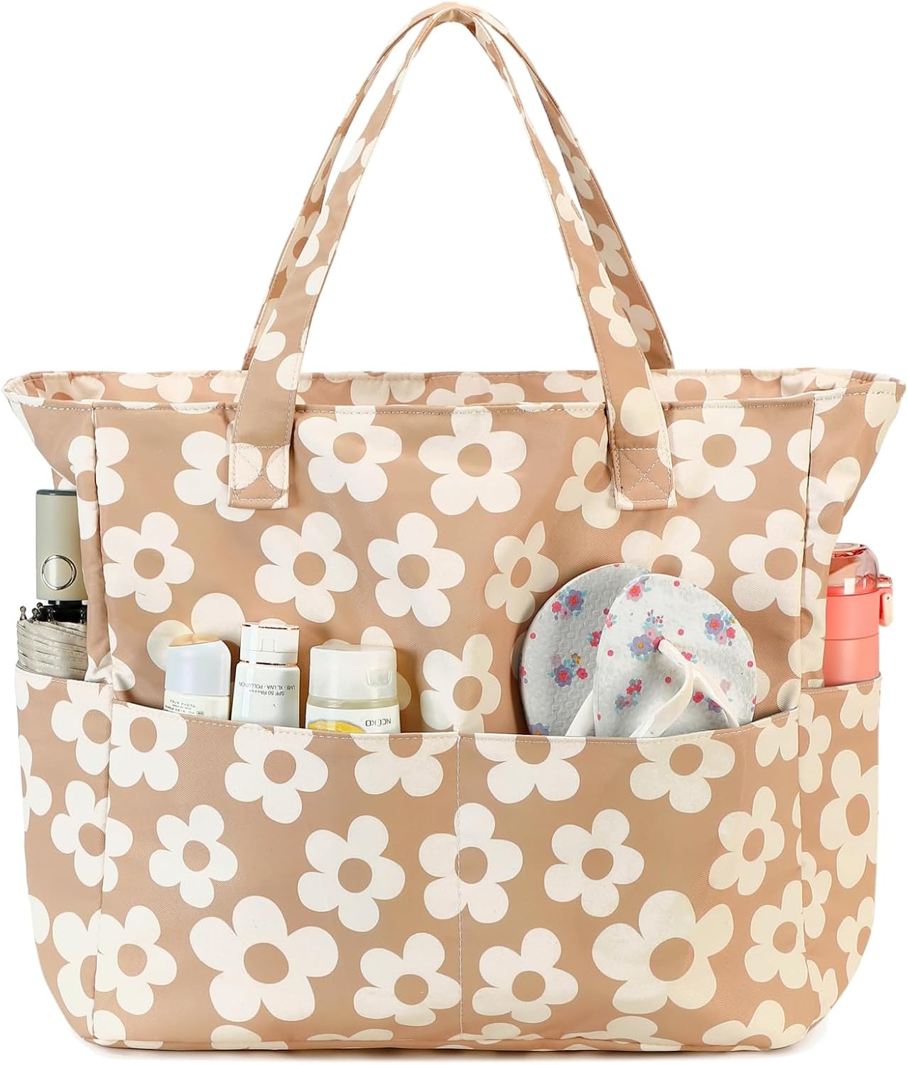 Waterproof Beach Tote Bag with Wet Compartment | Extra Large Beach Bag for Women 31