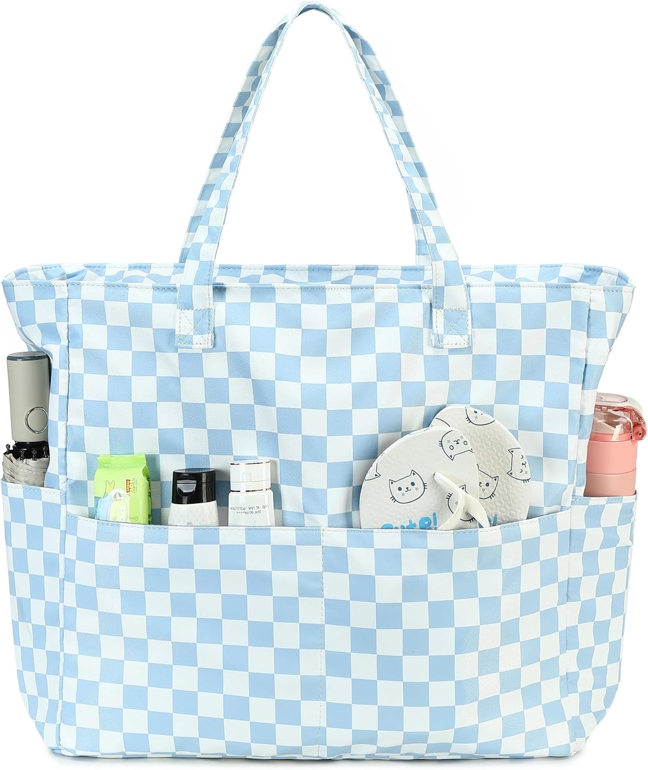 Waterproof Beach Tote Bag with Wet Compartment | Extra Large Beach Bag for Women 33