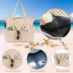 Waterproof Beach Tote Bag with Wet Compartment | Extra Large Beach Bag for Women 6