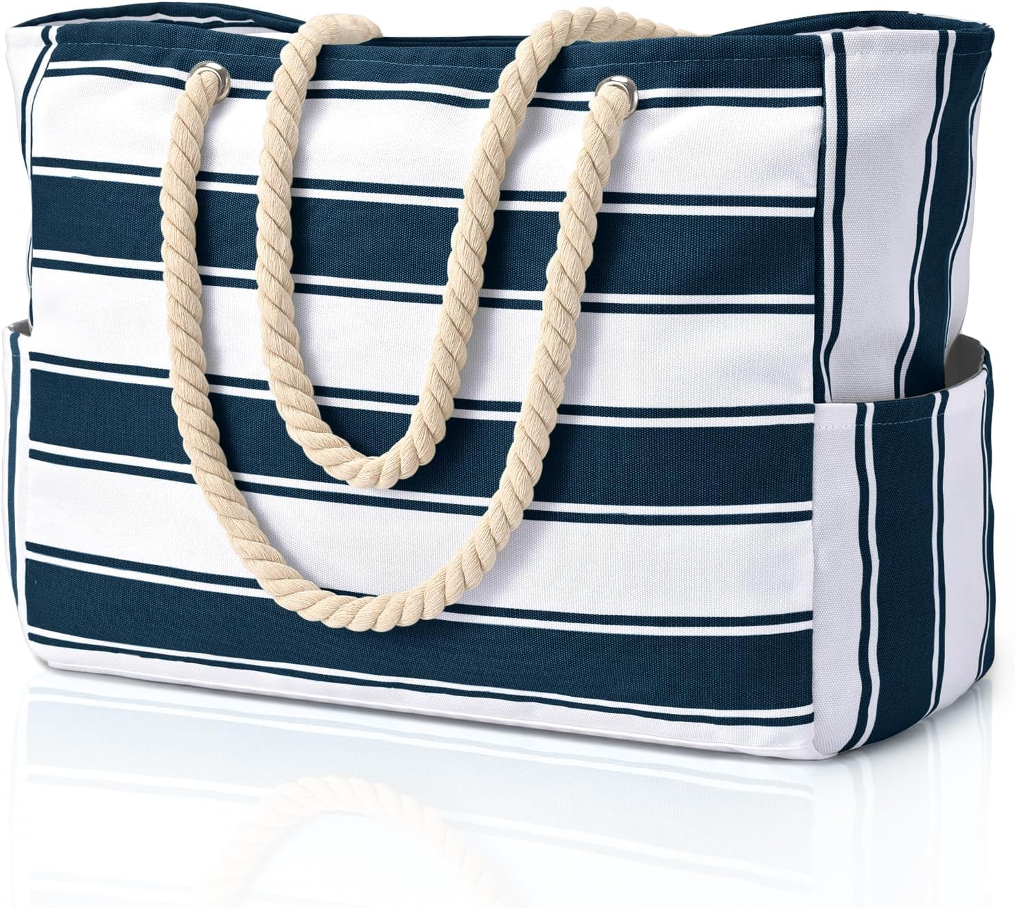 Waterproof Beach Tote | Oversized Design with Multiple Pockets | Ideal for Beach and Travel 19