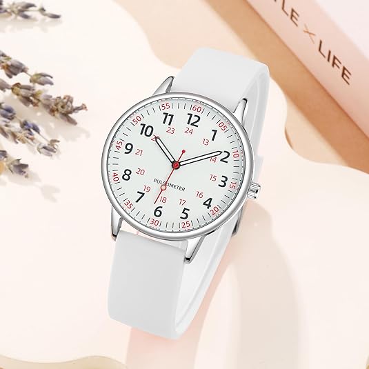 Waterproof Nurse Watch with Clear Second Hand | Comfortable Silicone Band for Accurate Time Tracking 4