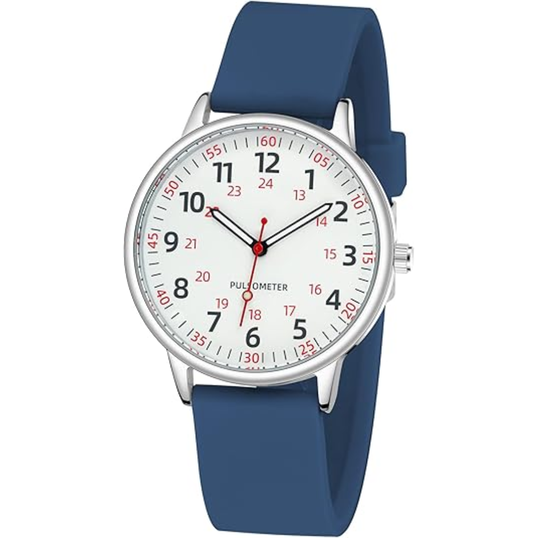 Waterproof Nurse Watch with Clear Second Hand | Comfortable Silicone Band for Accurate Time Tracking 9