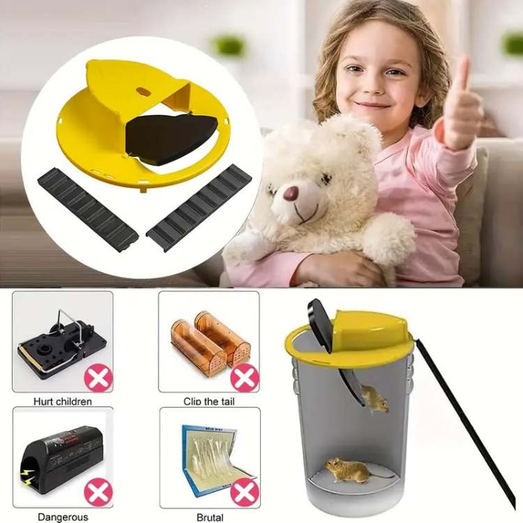Wearclo | Automatic Multi-Catch Mouse Trap with Tilting Function | Safe Design for Children and Pets 2