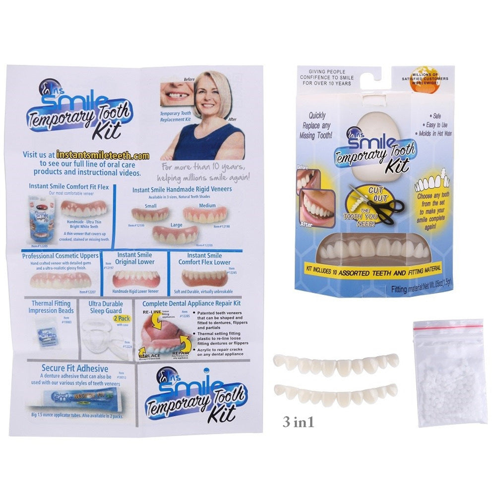 Wearclo | High-Quality False Teeth with Natural Appearance | Comfortable Temporary Dentures for Instant Confidence 3