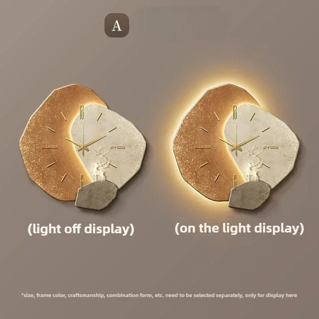 Wearclo | Modern Wall Clock with Integrated LED Light & Dimmable Feature | Chic Home Decor for Elegant Ambiance 0
