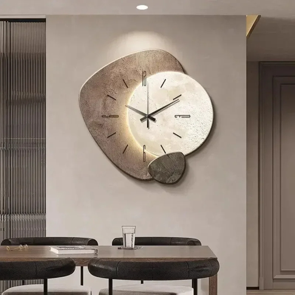 Wearclo | Modern Wall Clock with Integrated LED Light & Dimmable Feature | Chic Home Decor for Elegant Ambiance 2