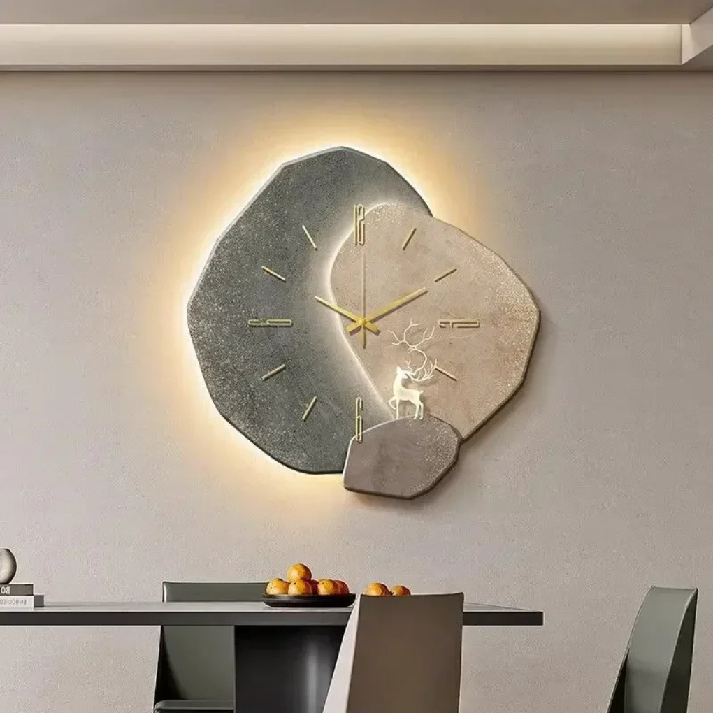 Wearclo | Modern Wall Clock with Integrated LED Light & Dimmable Feature | Chic Home Decor for Elegant Ambiance 3