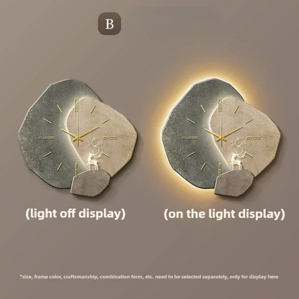 Wearclo | Modern Wall Clock with Integrated LED Light & Dimmable Feature | Chic Home Decor for Elegant Ambiance 7