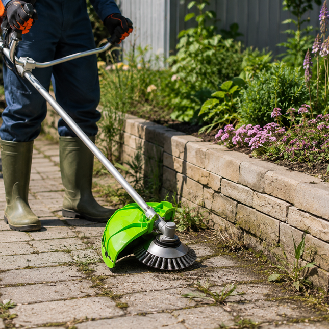 Weeding Brush Head for Brushcutter, Steel Wire Wheel Attachment in 150mm and 200mm for Weeds, Brush and Oxide Removal