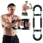 Chest Expander Arm Trainer with 4 Resistance Springs, Foldable Arm Workout Machine, Portable Strength Training Equipment