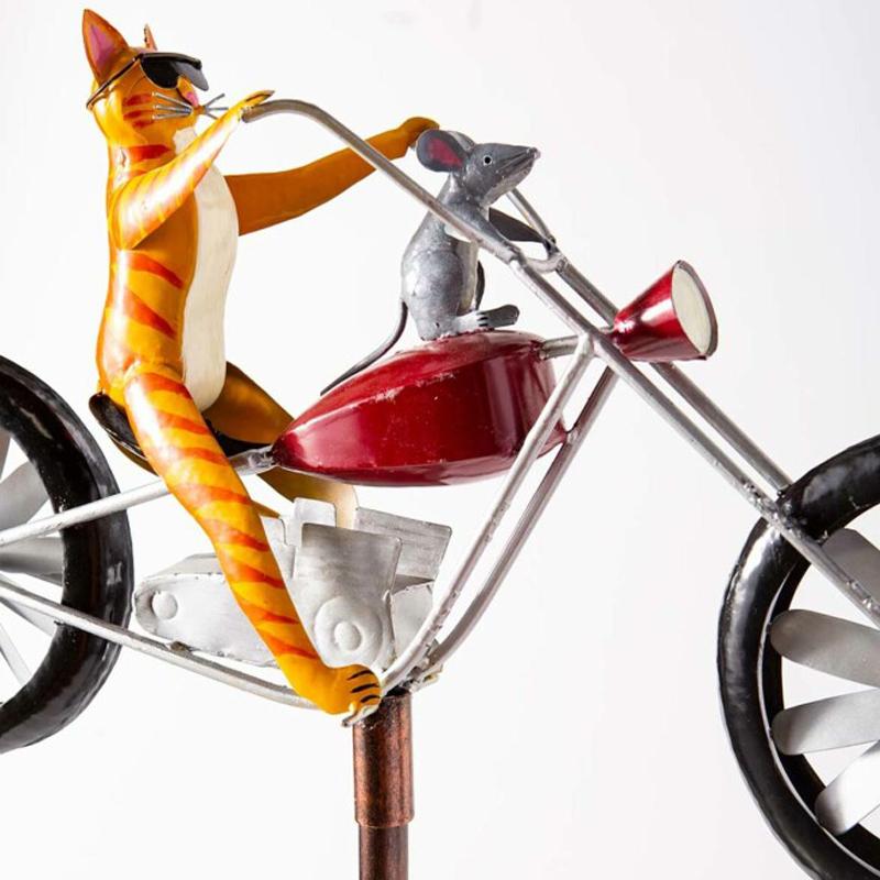 Whimsical Animal Bicycle Windmill with Spinning Wheel | Unique Garden Decor for Playful Outdoor Spaces 2