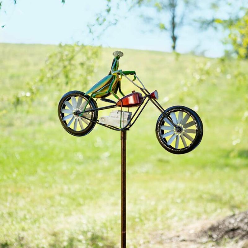 Whimsical Animal Bicycle Windmill with Spinning Wheel | Unique Garden Decor for Playful Outdoor Spaces 7