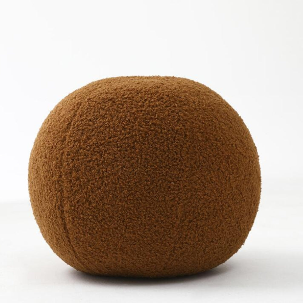 Whimsical Plush Ball Cushion with Soft Boucle Fabric | Cozy Decor for Living Spaces 0