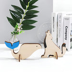 Whimsy Wildlife | Wooden Animal Table Lamp with Soft LED Glow | Enchanting Night Light for Kids 2