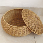 Wicker Storage Basket with Lid | Handcrafted Rattan Organizer for Home Essentials 3