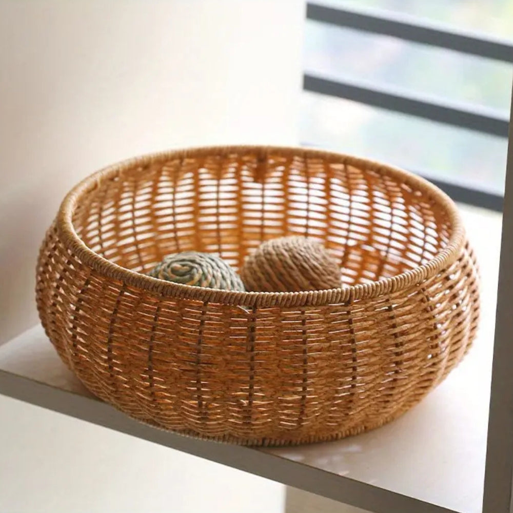 Wicker Storage Basket with Lid | Handcrafted Rattan Organizer for Home Essentials 4