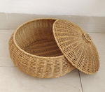 Wicker Storage Basket with Lid | Handcrafted Rattan Organizer for Home Essentials 5