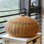 Wicker Storage Basket with Lid | Handcrafted Rattan Organizer for Home Essentials 6