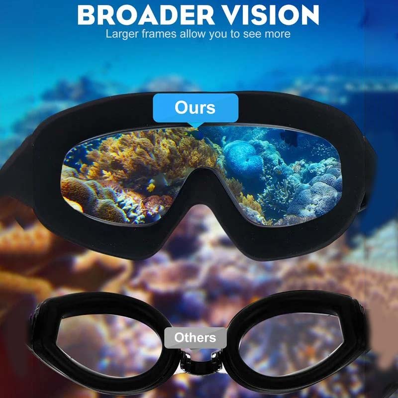 Wide View Anti-Fog Swim Goggles with Comfortable Fit & Stylish Design for Clear Vision 6