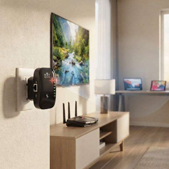 WiFi Extender Signal Booster for Home, Plug In WiFi Repeater for Router, Long Range WiFi Booster for Walls and Floors