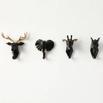 Wildlife Decor | Animal Head Wall Hook with Sturdy Resin Build | Unique Storage Solution for Home 0