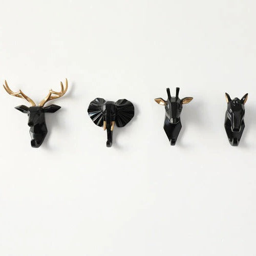 Wildlife Decor | Animal Head Wall Hook with Sturdy Resin Build | Unique Storage Solution for Home 0