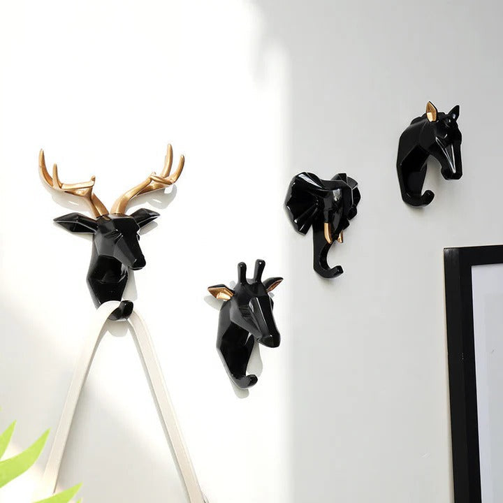 Wildlife Decor | Animal Head Wall Hook with Sturdy Resin Build | Unique Storage Solution for Home 2