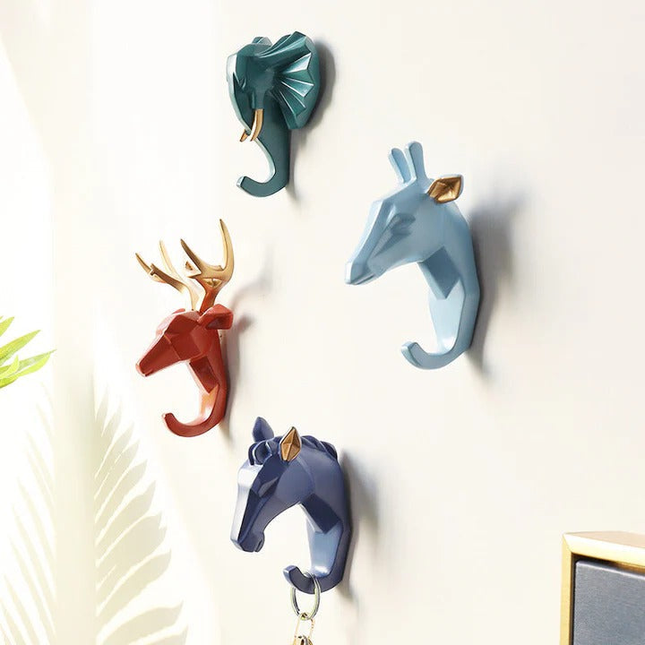 Wildlife Decor | Animal Head Wall Hook with Sturdy Resin Build | Unique Storage Solution for Home 3