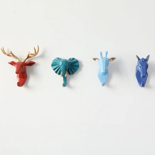 Wildlife Decor | Animal Head Wall Hook with Sturdy Resin Build | Unique Storage Solution for Home 6