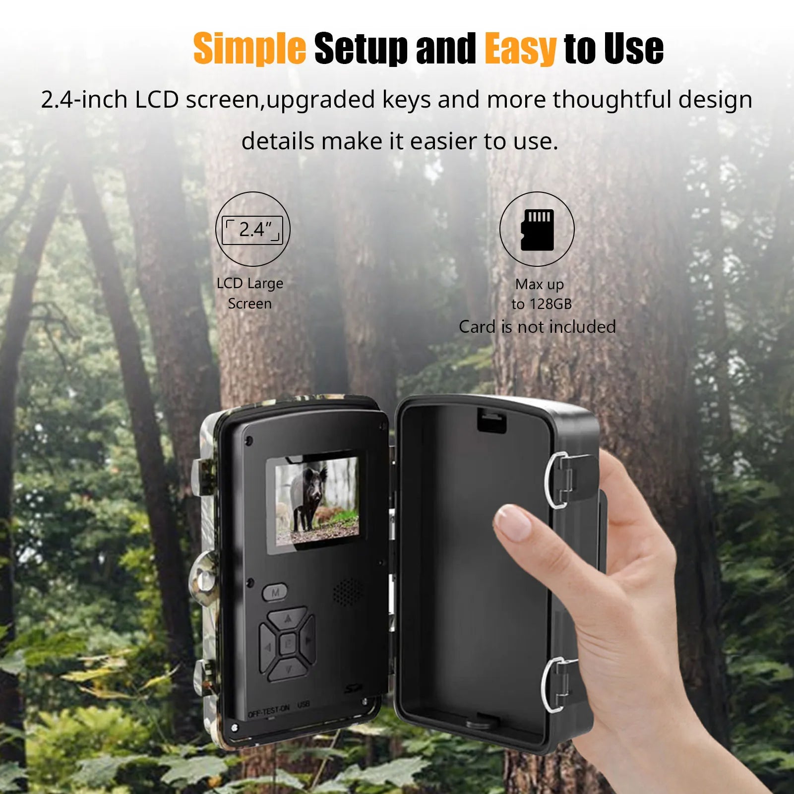 Wildlife Pro | 1080P Night Vision Trail Camera with Fast Trigger Speed | Reliable Outdoor Monitoring for Wildlife and Security 3