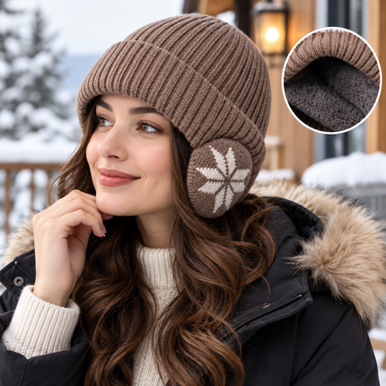 Beanies with Ear Flaps, Plush Lined Knit Beanie for Men and Women – image 5