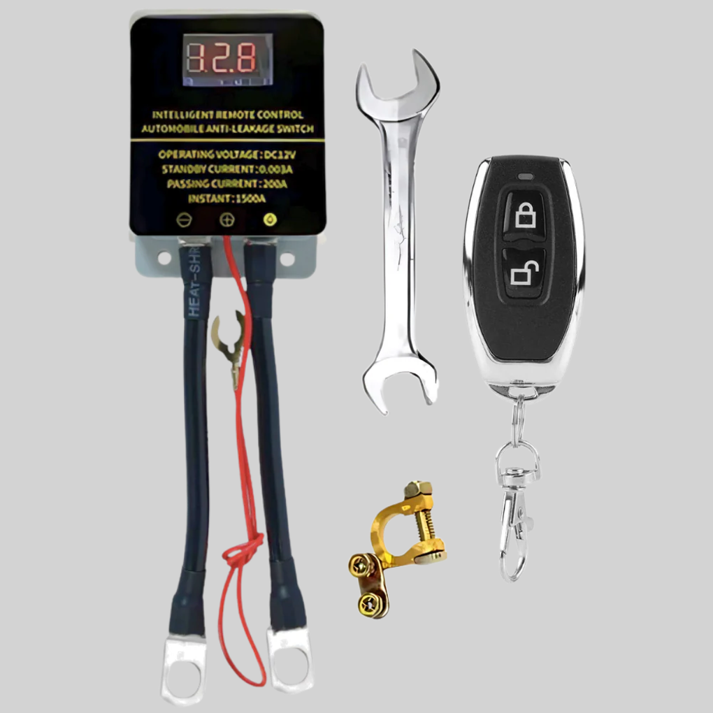 Wireless Battery Disconnect Switch | Remote Control & Compact Design for Vehicle Security 0