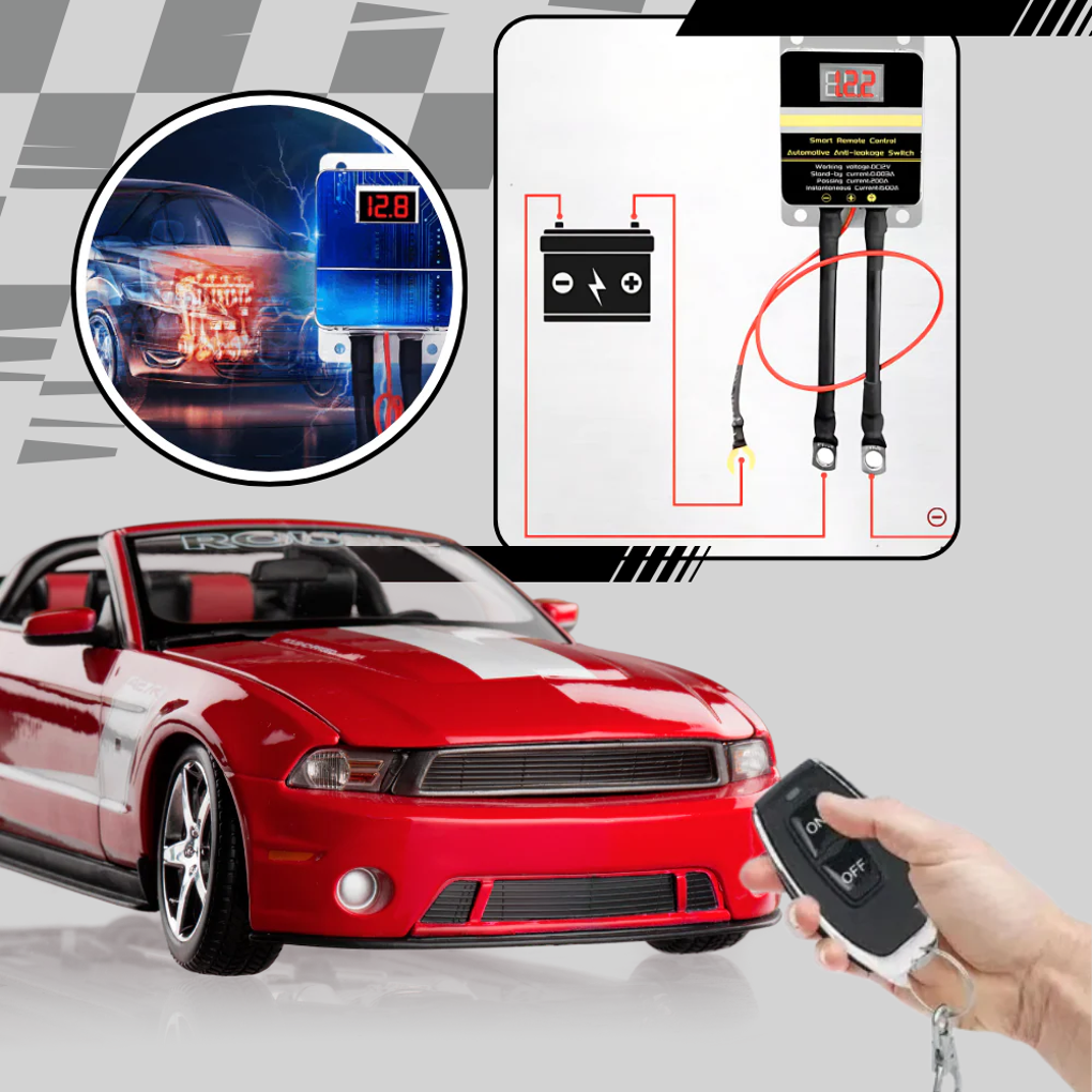 Wireless Battery Disconnect Switch | Remote Control & Compact Design for Vehicle Security 4