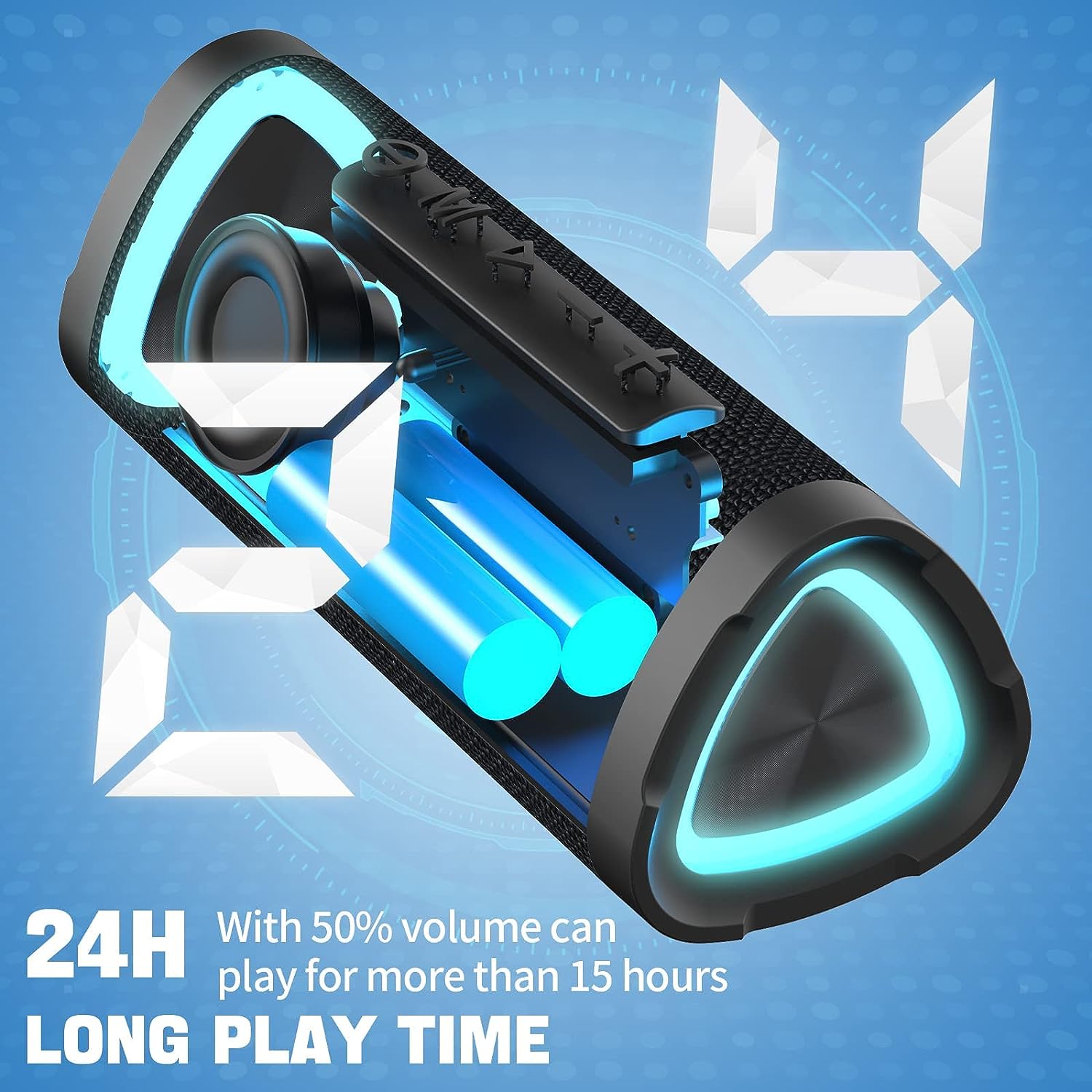 Wireless Portable Speaker | Bluetooth Connectivity with 24W Stereo Sound | Waterproof Design for Outdoor Enjoyment 3