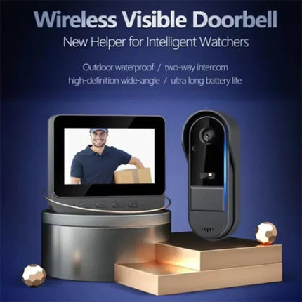 Wireless Video Doorbell with Intercom & HD Night Vision | 4.3 IPS Display for Enhanced Security 5