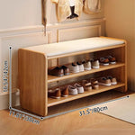 WoodCraft | Elegant Minimalist PU Leather Shoe Bench with Storage 5