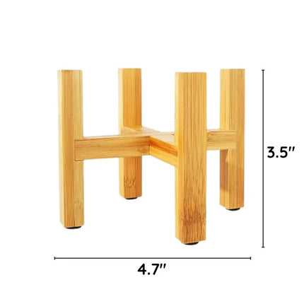 Wooden plant pot trays, sturdy wood stand base for potted plants, indoor and outdoor plant display tray