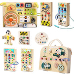Wooden Busy Board with Tactile Controls | Sensory Activity Board for Fine Motor Skill Development 1