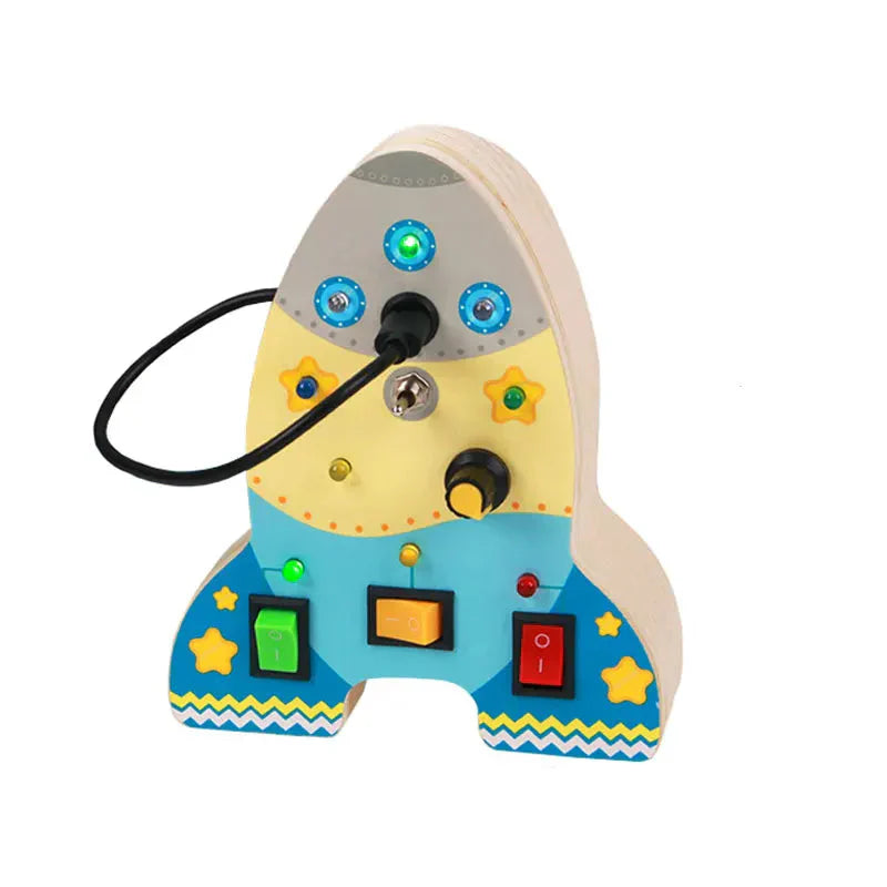 Wooden Busy Board with Tactile Controls | Sensory Activity Board for Fine Motor Skill Development 11