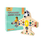 Wooden Busy Board with Tactile Controls | Sensory Activity Board for Fine Motor Skill Development 12