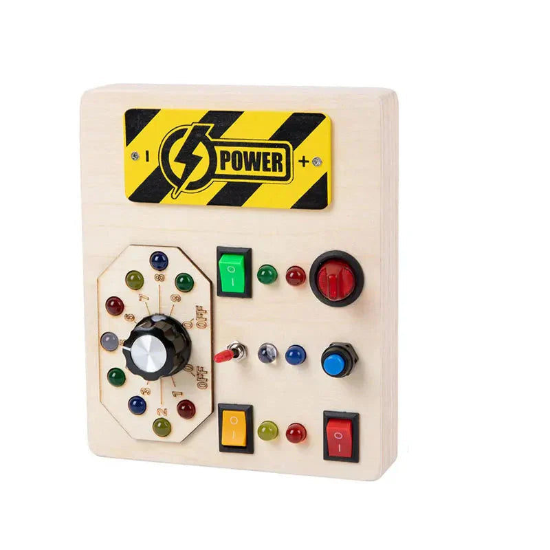 Wooden Busy Board with Tactile Controls | Sensory Activity Board for Fine Motor Skill Development 6