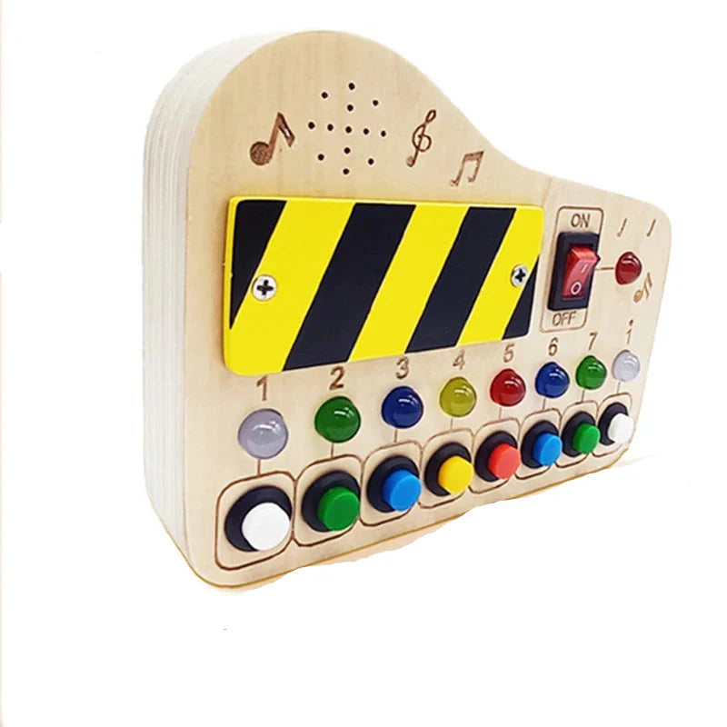 Wooden Busy Board with Tactile Controls | Sensory Activity Board for Fine Motor Skill Development 9