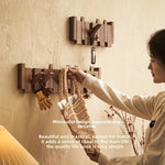 Wooden Wall Hooks with Foldable Piano Key Design | Stylish Storage Solution for Coats and Accessories 1
