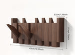 Wooden Wall Hooks with Foldable Piano Key Design | Stylish Storage Solution for Coats and Accessories 3