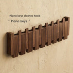 Wooden Wall Hooks with Foldable Piano Key Design | Stylish Storage Solution for Coats and Accessories 4