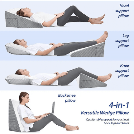 Wedge Pillow for Acid Reflux, Memory Foam Bed Wedge Pillow for Sleeping – image 4