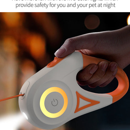 Retractable Dog Leash with 100 Lumen LED Spotlight, Cat Leash and Dog Walking Leash 5 m with RGB Light Ring – image 8