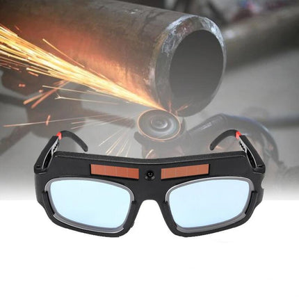 Auto Darkening Welding Goggles Solar Powered, Welding Glasses with UV Protection and Anti Scratch Lens for Arc Welding